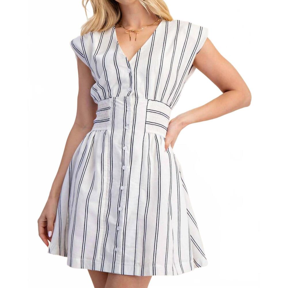 NEW GLAM jill dress in black and white